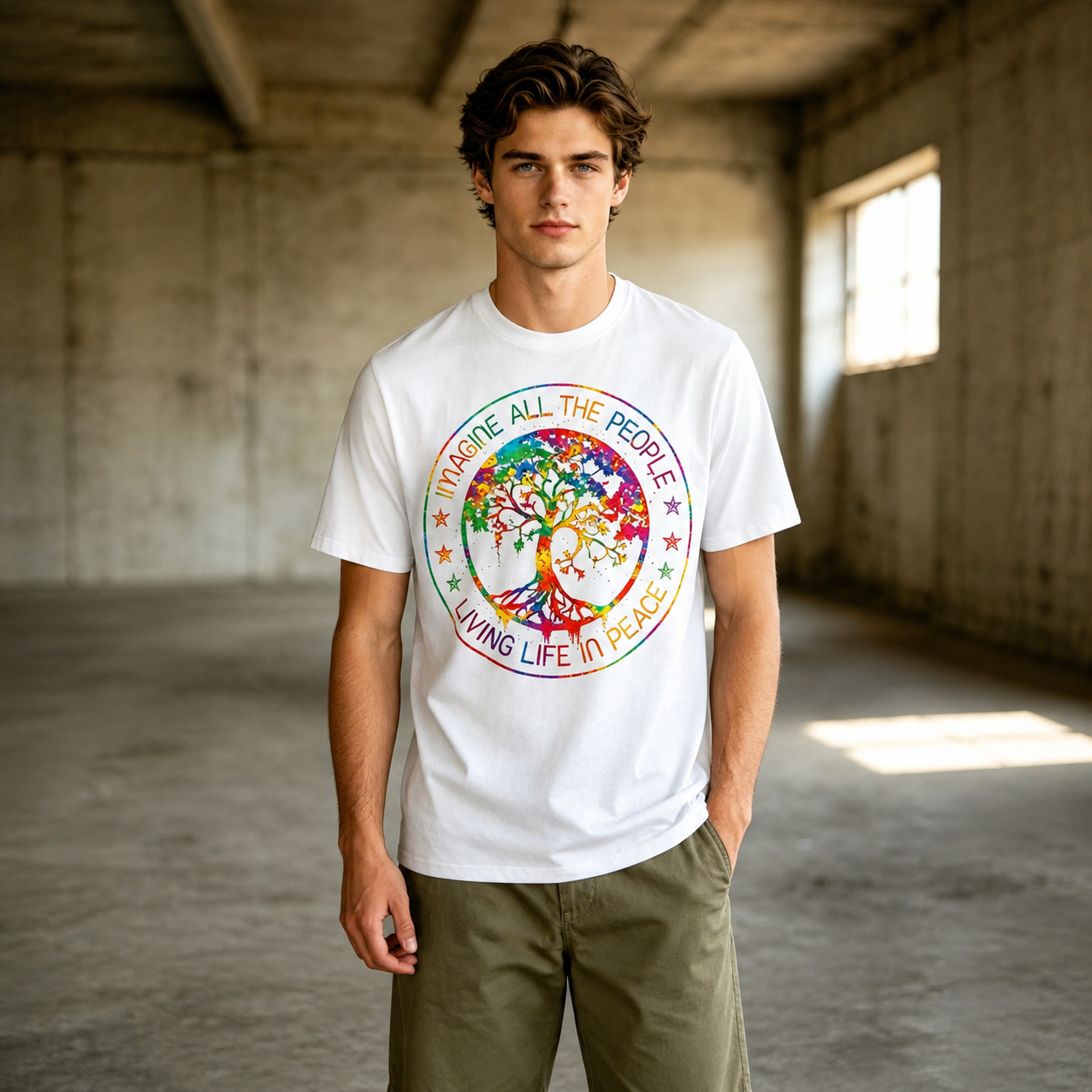 All The People Imagine Living Life in Peace Hippie – Tee, Crewneck & Hoodie