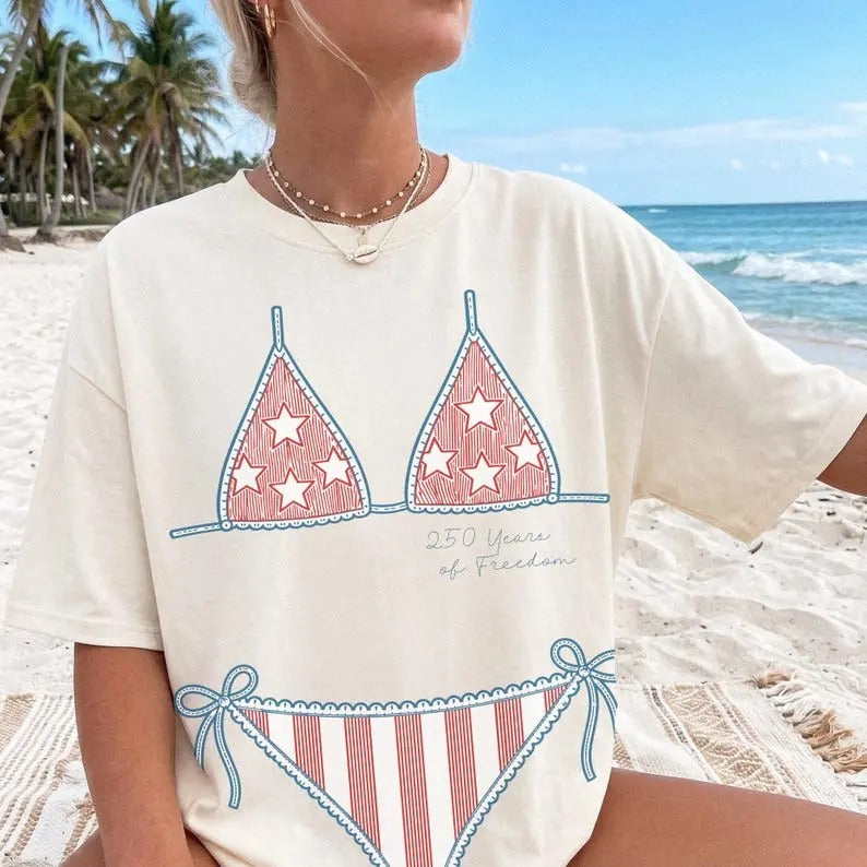 Preppy Bikini Fourth of July – Tee, Crewneck & Hoodie