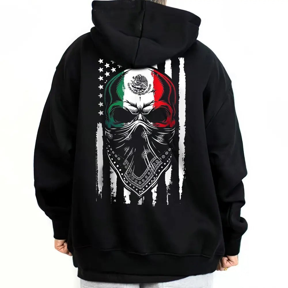 Mexican Skull Graphic Chicano Heritage Bandana – Tee, Crewneck & Hoodie