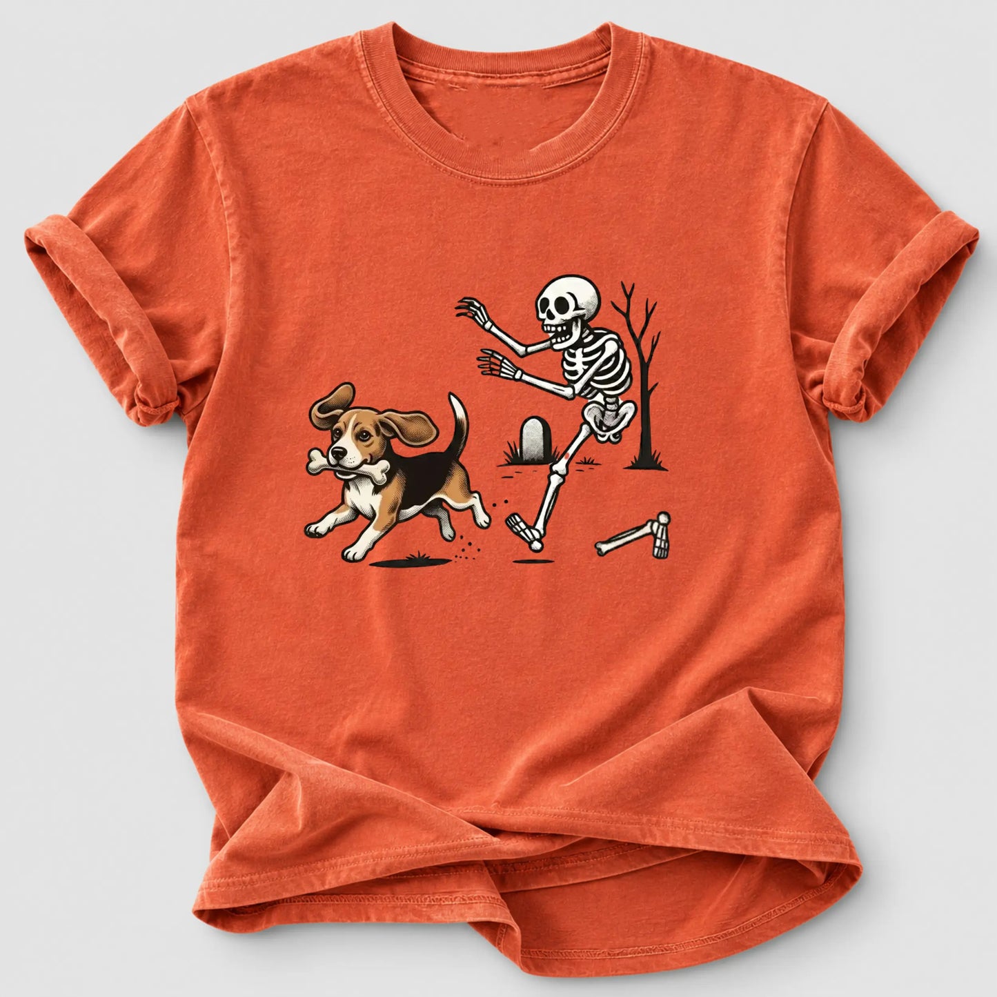 Dog Breeds Skeleton Funny Spooky Season – Tee, Crewneck & Hoodie