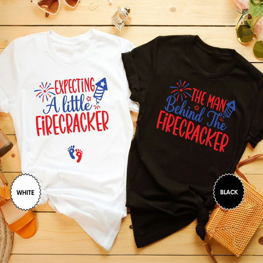 Couples Pregnancy Announcement Expecting a Little Firecracker – Tee, Crewneck & Hoodie