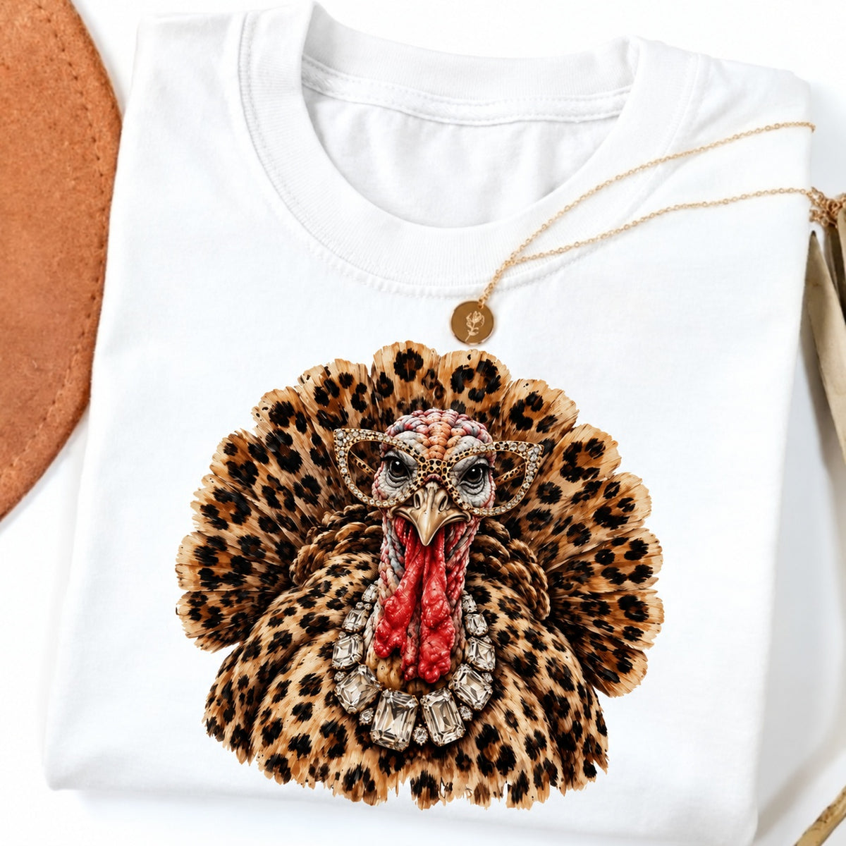 Leopard Turkey Thanksgiving – Tee, Crewneck & Hoodie