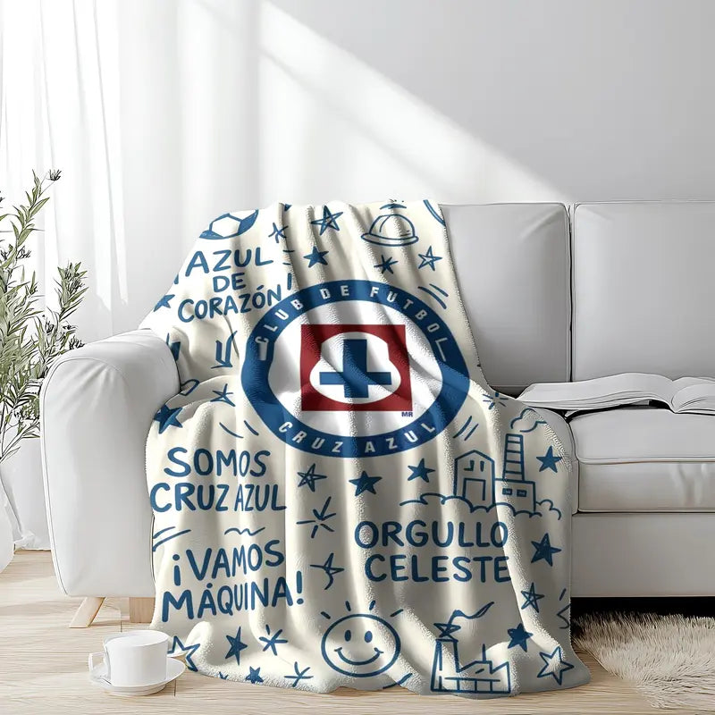 Cruz Azul Flannel Blanket