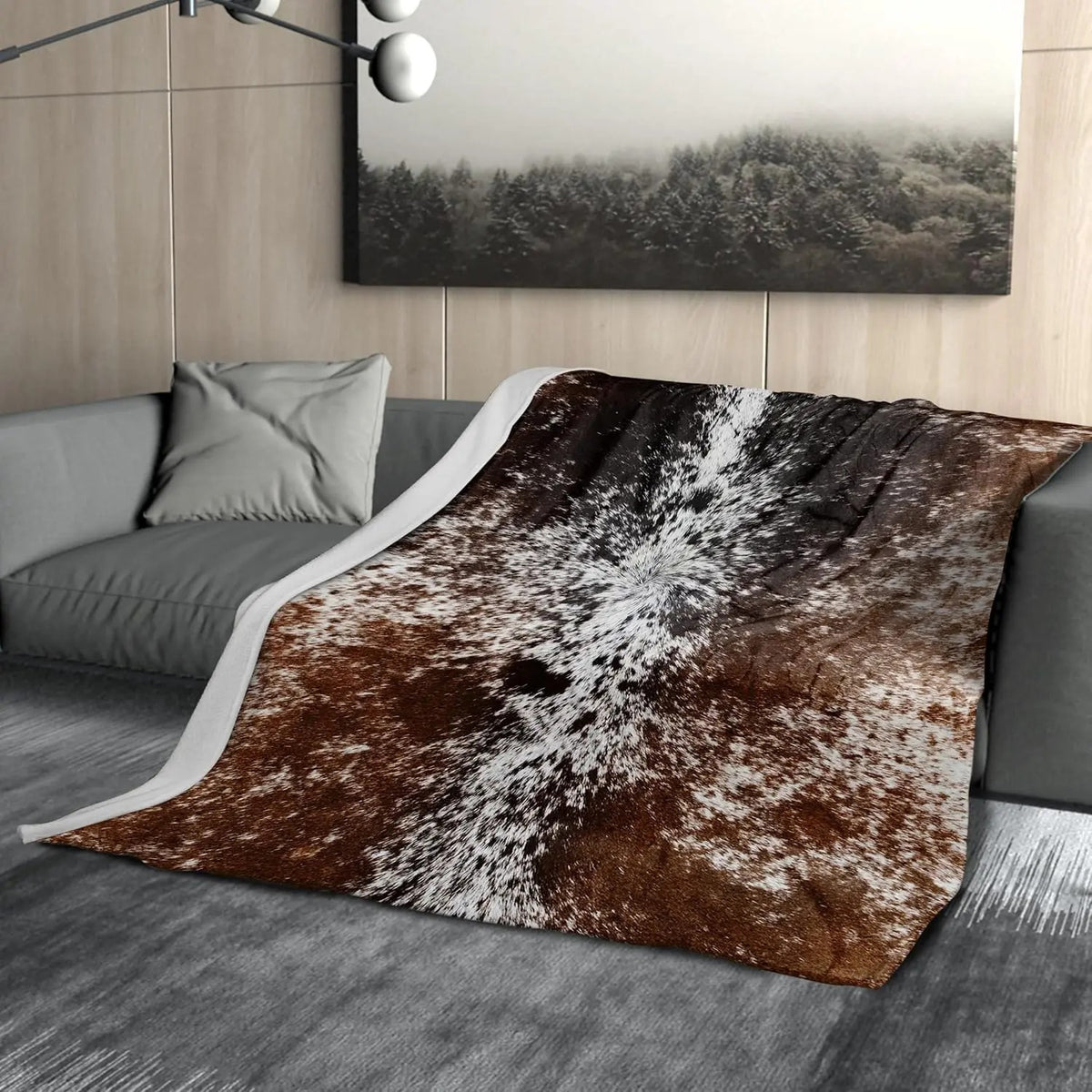 Funny Cow Print Flannel Blanket