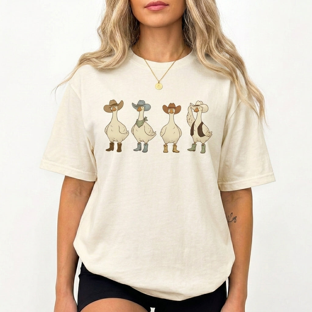 Western Goose Cowboy Hat – Tee, Crewneck & Hoodie