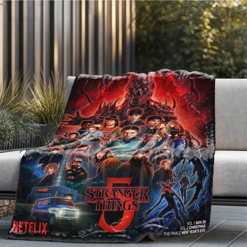 Stranger Things Season 5 Flannel Blanket