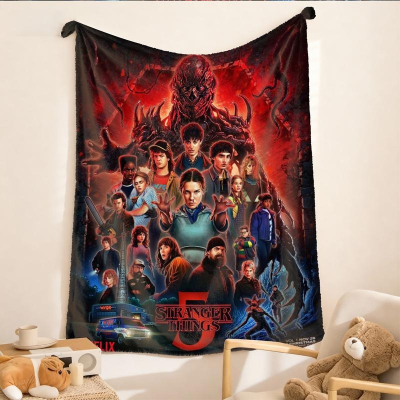 Stranger Things Season 5 Flannel Blanket