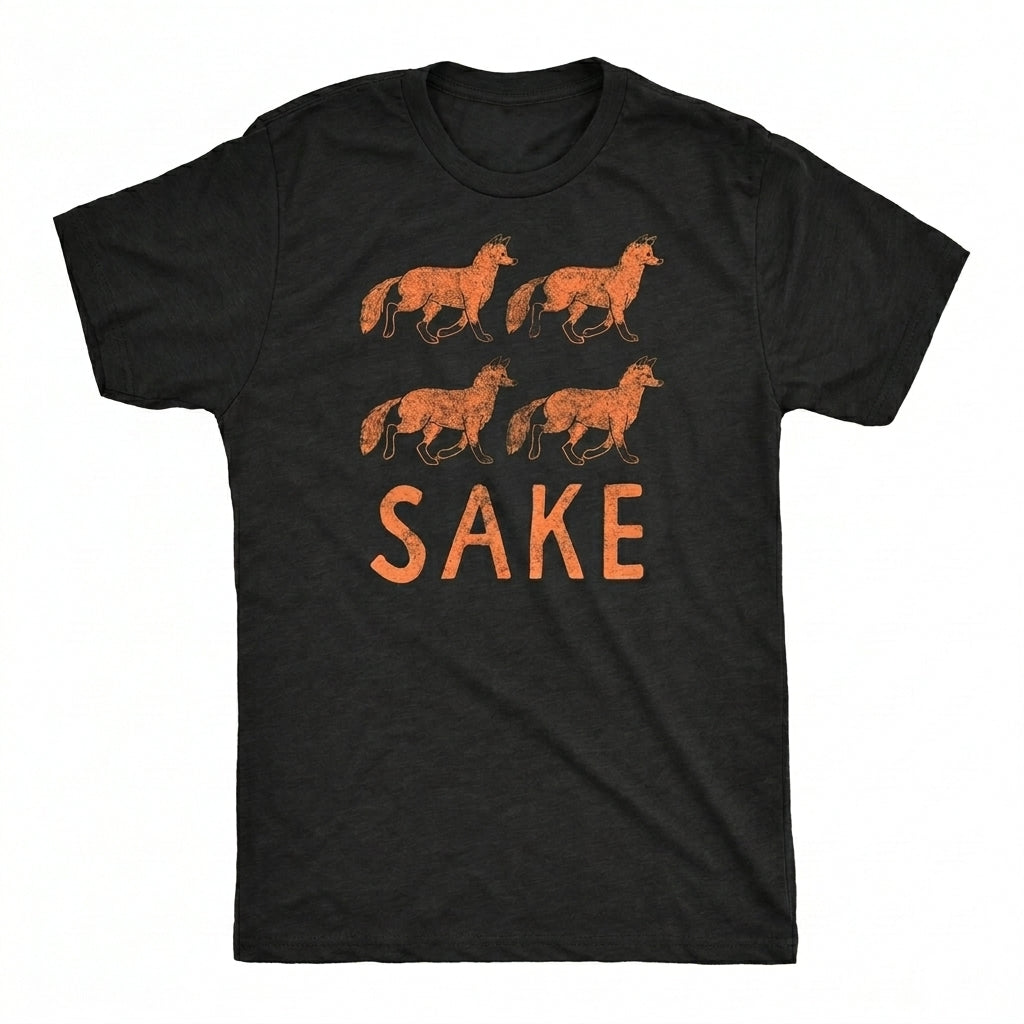 Four Fox Sake Funny Sarcastic Play On Words Text Graphic – Tee, Crewneck & Hoodie