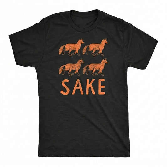 Four Fox Sake Funny Sarcastic Play On Words Text Graphic – Tee, Crewneck & Hoodie