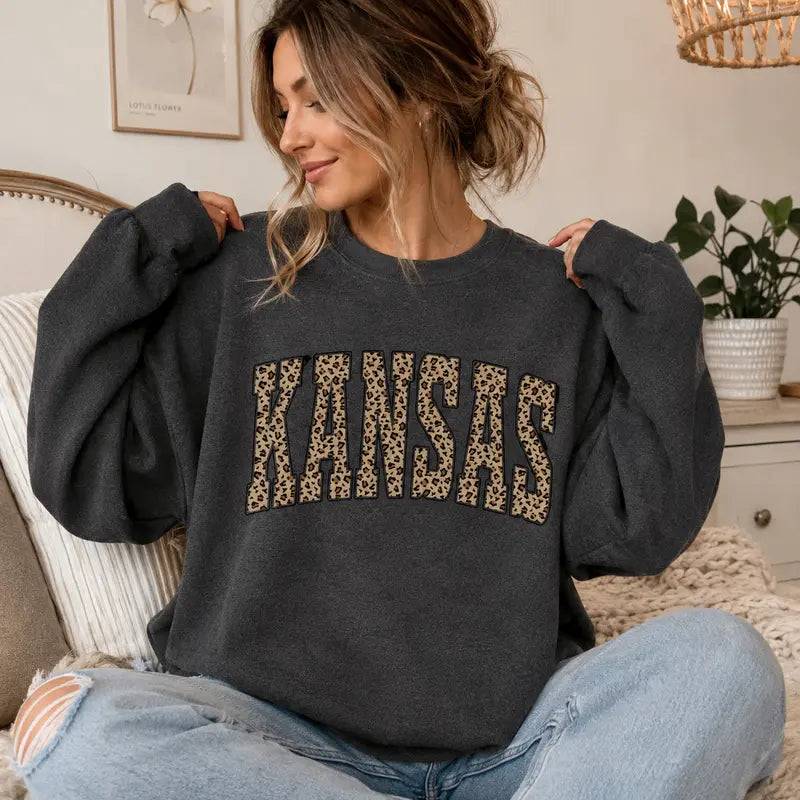 Custom 50 States Leopard Print – Tee, Crewneck & Hoodie
