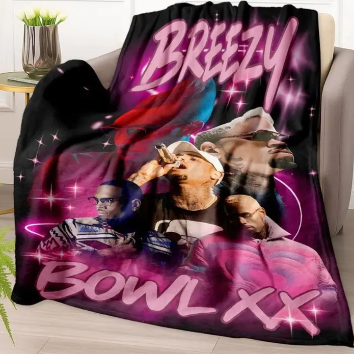 Chris Brown Breezy Bowl Xx Flannel Blanket