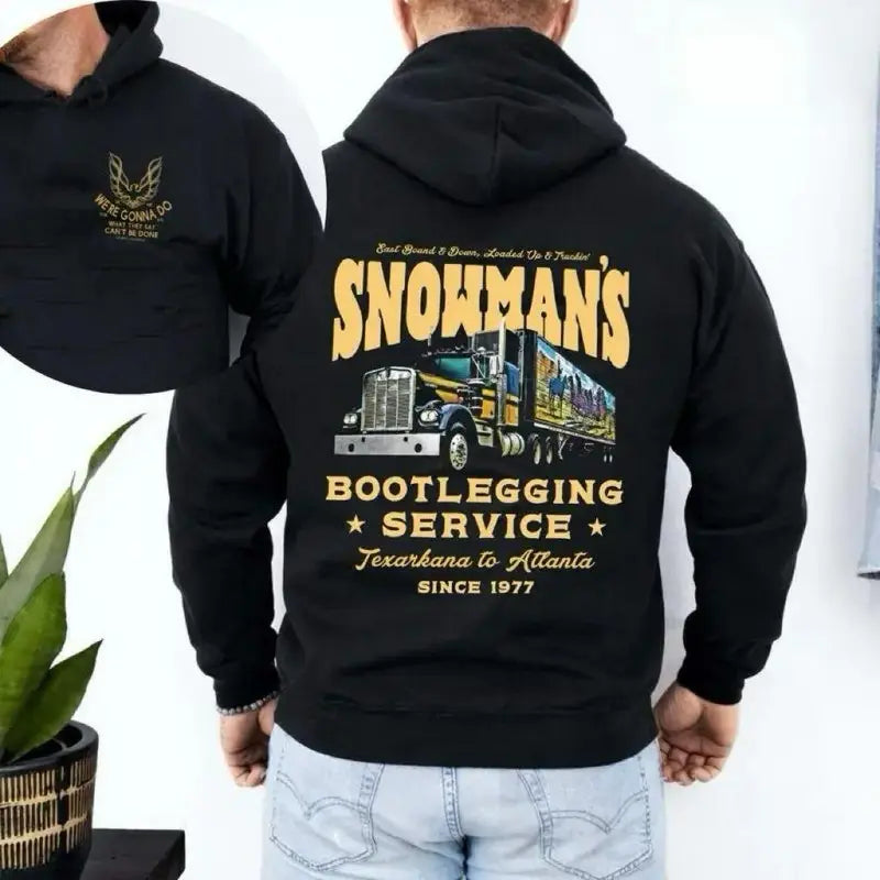 Vintage Snowman's Bootlegging Service Truck Graphic – Tee, Crewneck & Hoodie