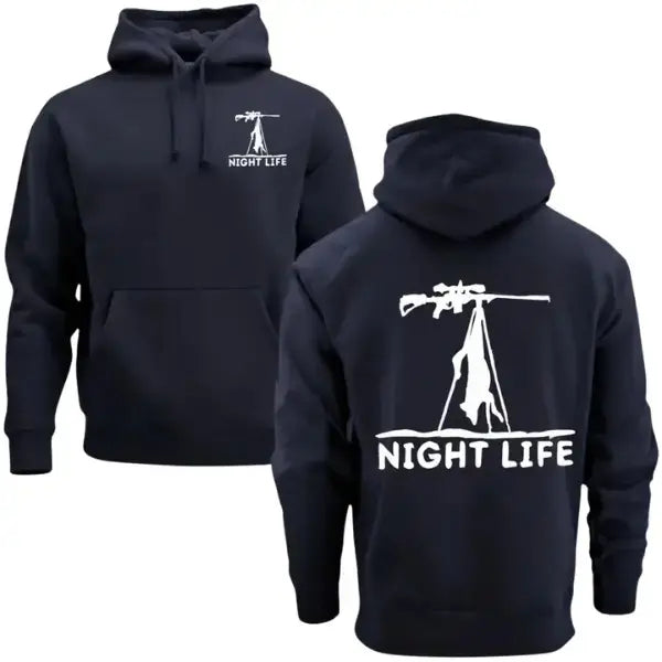 Coyote Hunting Night Life Graphic – Tee, Crewneck & Hoodie
