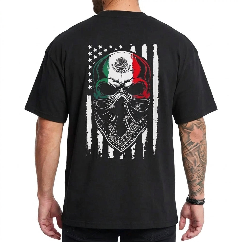 Mexican Skull Graphic Chicano Heritage Bandana – Tee, Crewneck & Hoodie