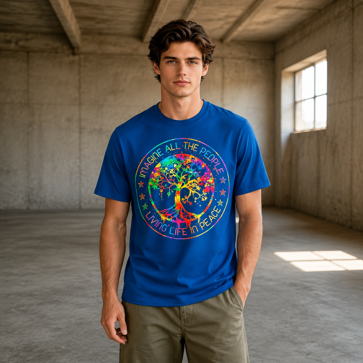 All The People Imagine Living Life in Peace Hippie – Tee, Crewneck & Hoodie