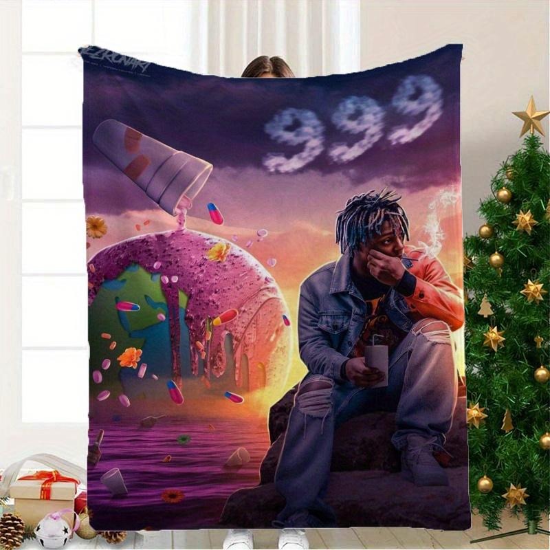 JW 999 Juice Music Themed Hip-Hop Pattern Flannel Blanket