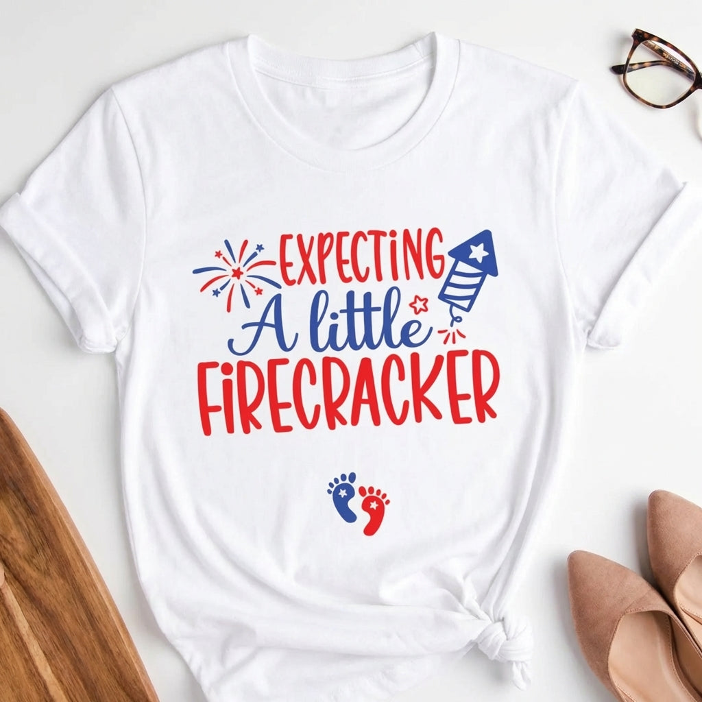Couples Pregnancy Announcement Expecting a Little Firecracker – Tee, Crewneck & Hoodie