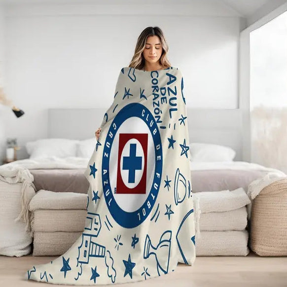 Cruz Azul Flannel Blanket