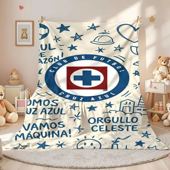 Cruz Azul Flannel Blanket