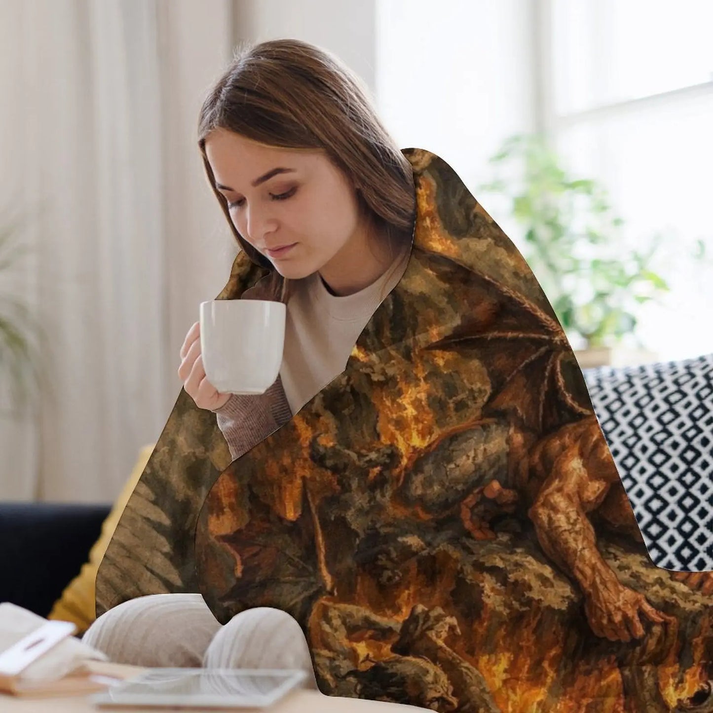 Archangel Michael Protector Flannel Blanket