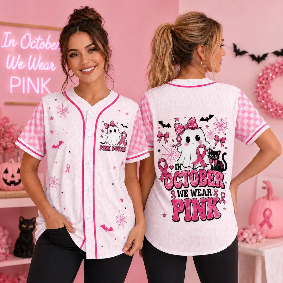 In October We Wear Pink Baseball Jersey