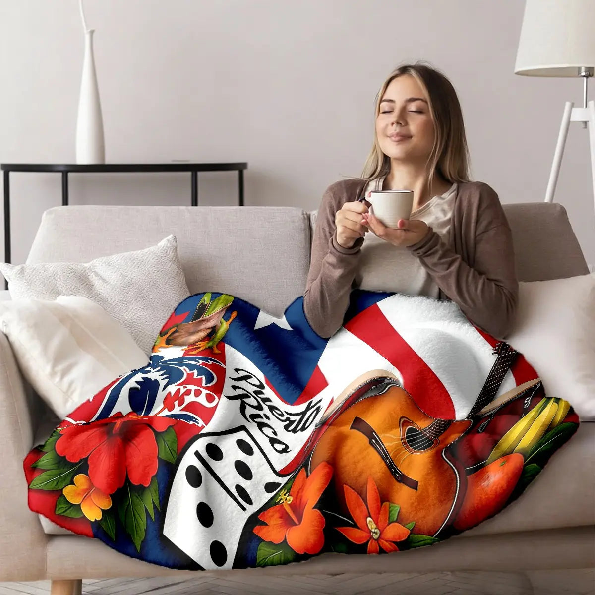 Puerto Rican Style Flannel Blanket
