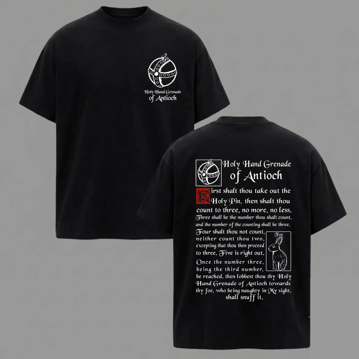 Medieval Rabbit Dark Humor Graphic – Tee, Crewneck & Hoodie