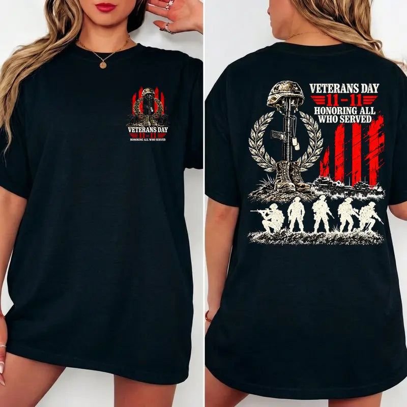 American Flag Fallen Soldier Military Tribute – Tee, Crewneck & Hoodie