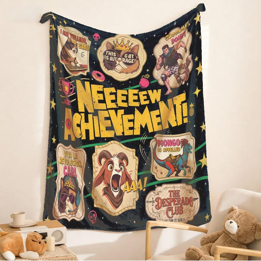 Dungeon Crawler Carl Slogan Print Flannel Blanket