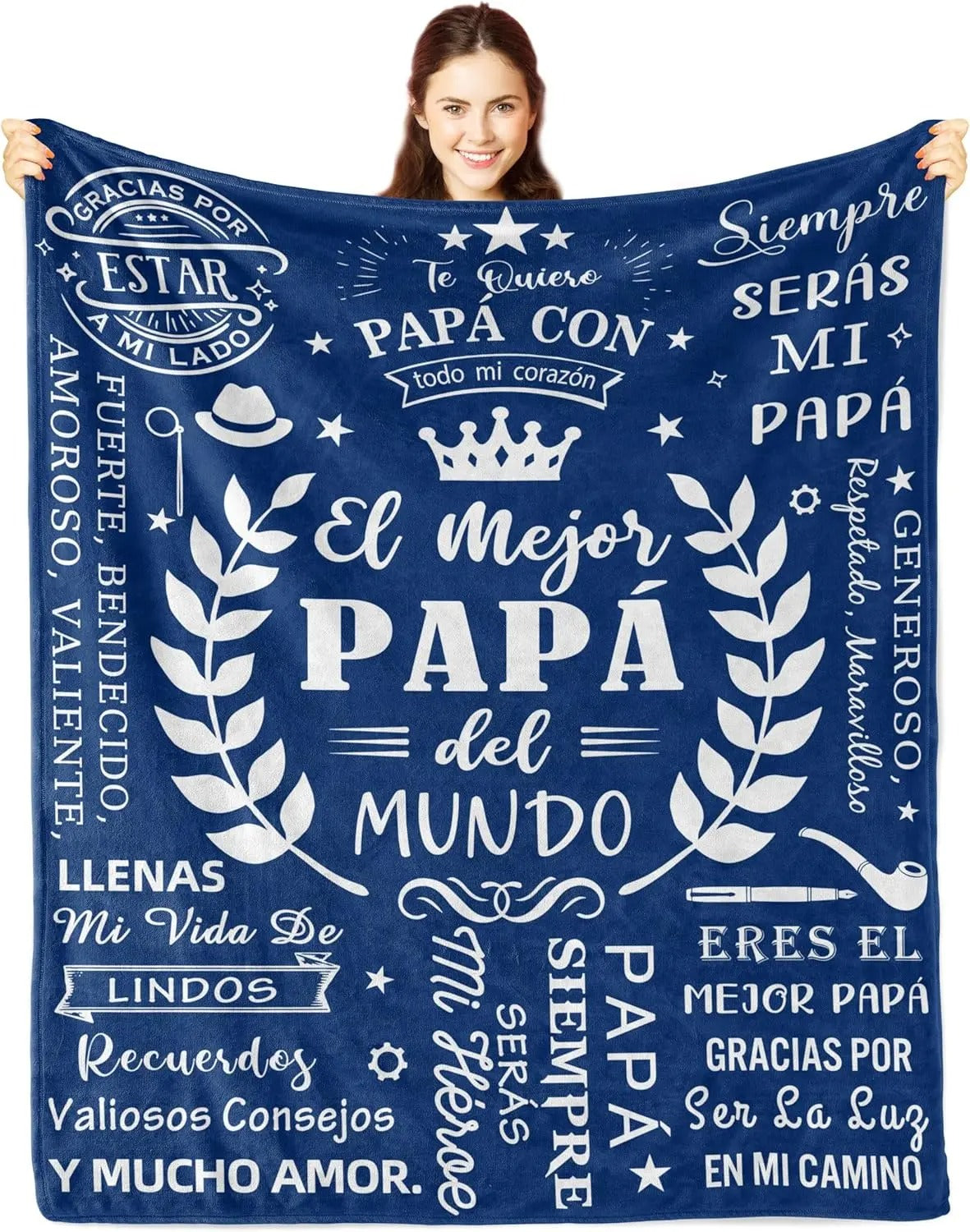 Nice Gifts for Dad Spanish Text Blanket