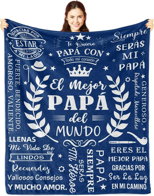 Nice Gifts for Dad Spanish Text Blanket