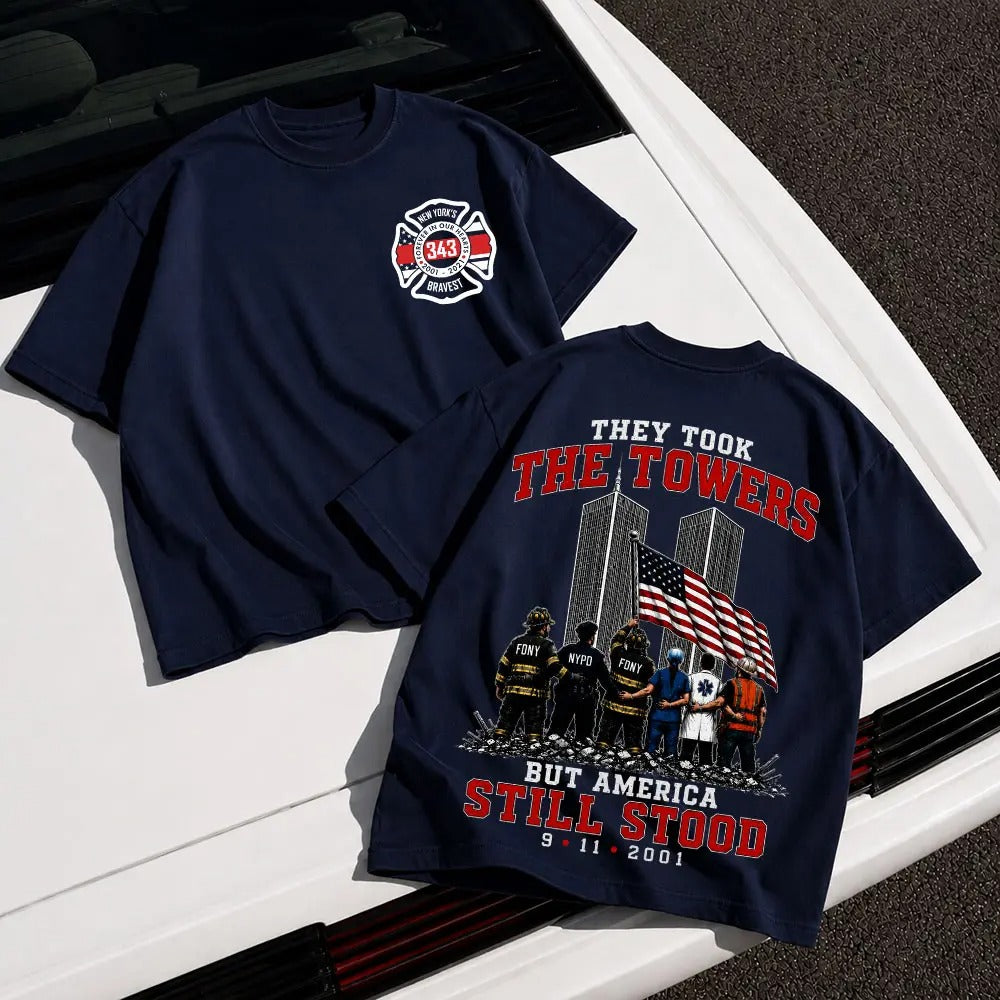 They Took the Towers But America Still Stood – Tee, Crewneck & Hoodie