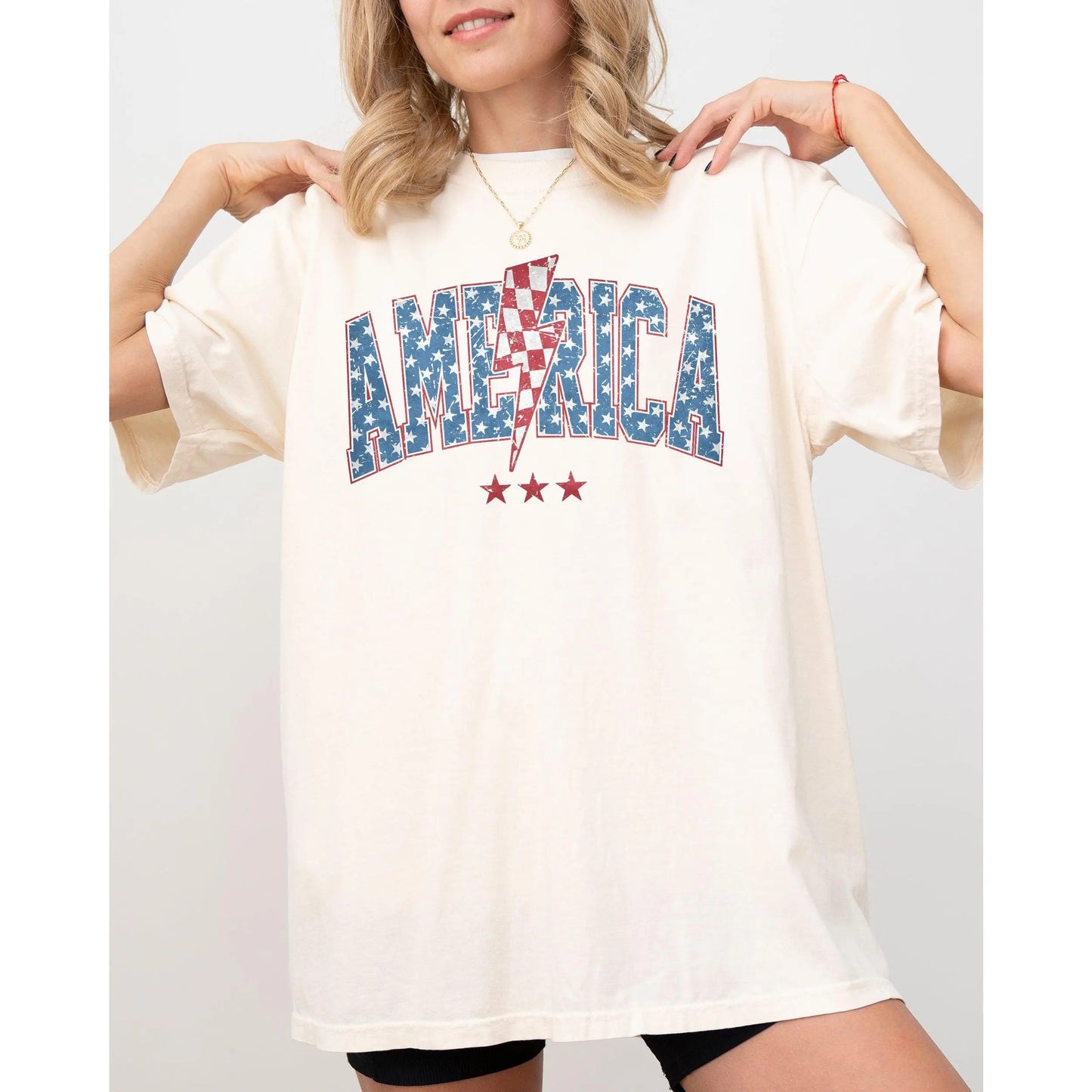 America Retro Lightening Bolt – Tee, Crewneck & Hoodie