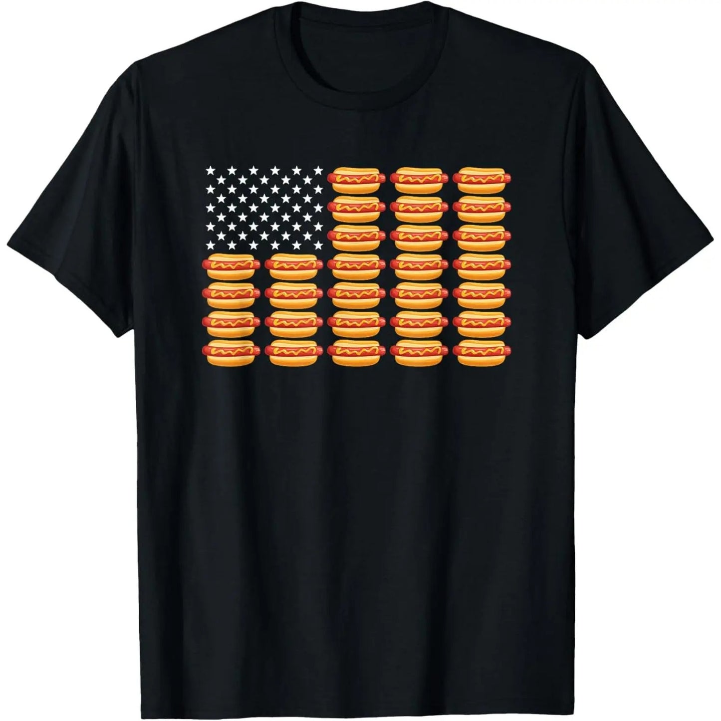 Hot Dog American Flag – Tee, Crewneck & Hoodie
