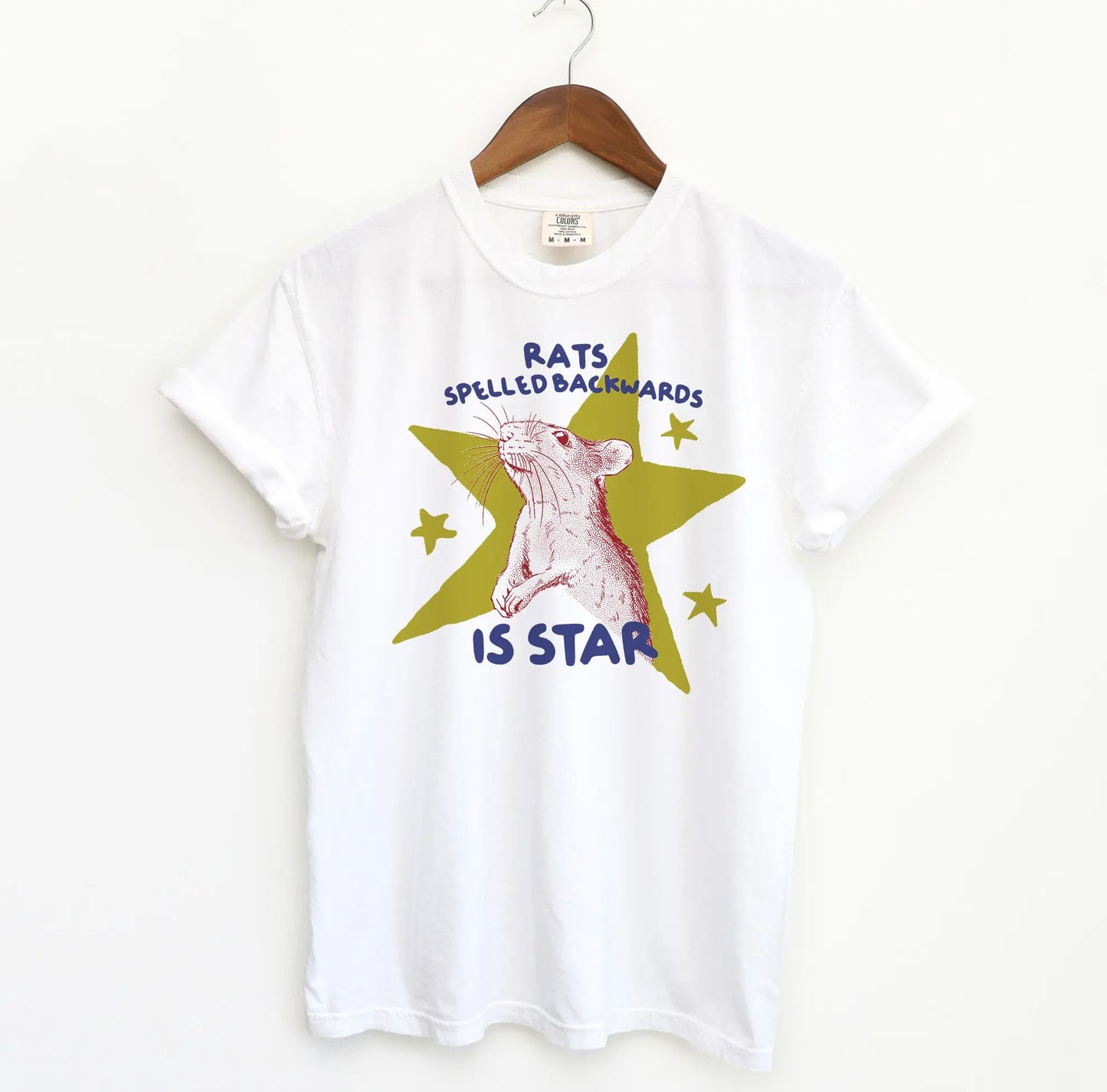 Rats Spelled Backwards Is Star Funny Rat Graphic – Tee, Crewneck & Hoodie