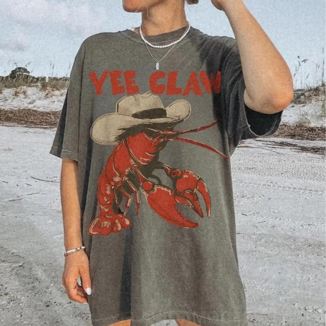 Vintage Lobster Claw Western – Tee, Crewneck & Hoodie