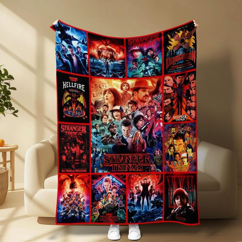 Stranger Things Poster Collage Blanket