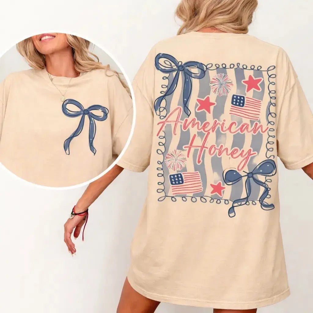 Patriotic Honey Coquette – Tee, Crewneck & Hoodie