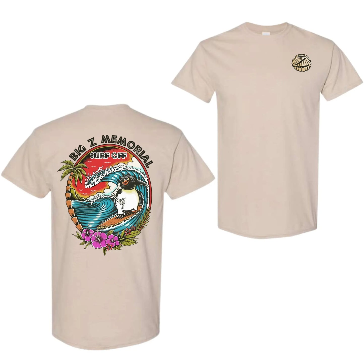 Retro Surfing Penguin – Tee, Crewneck & Hoodie