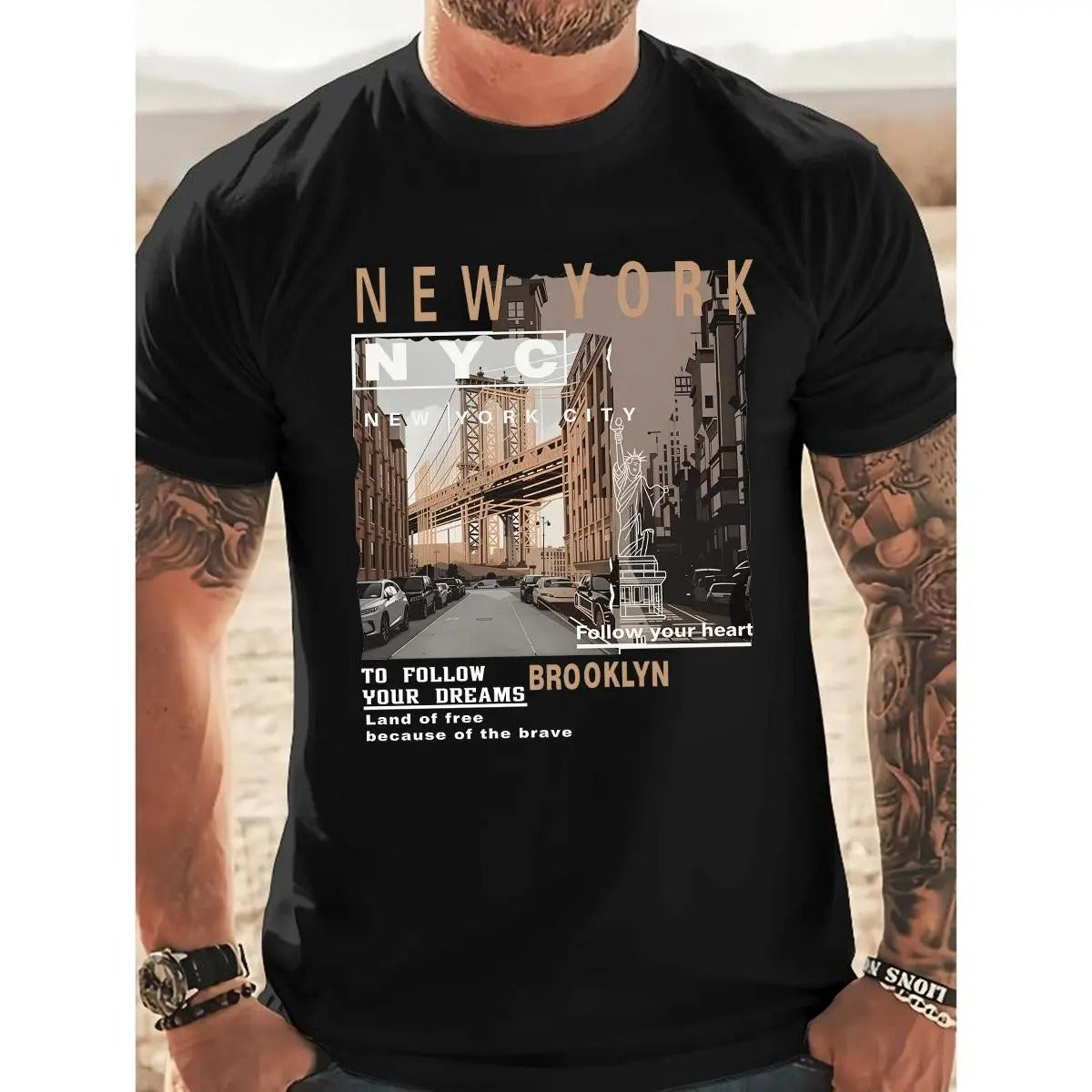 Vintage New York Brooklyn Street Scenes Print – Tee, Crewneck & Hoodie