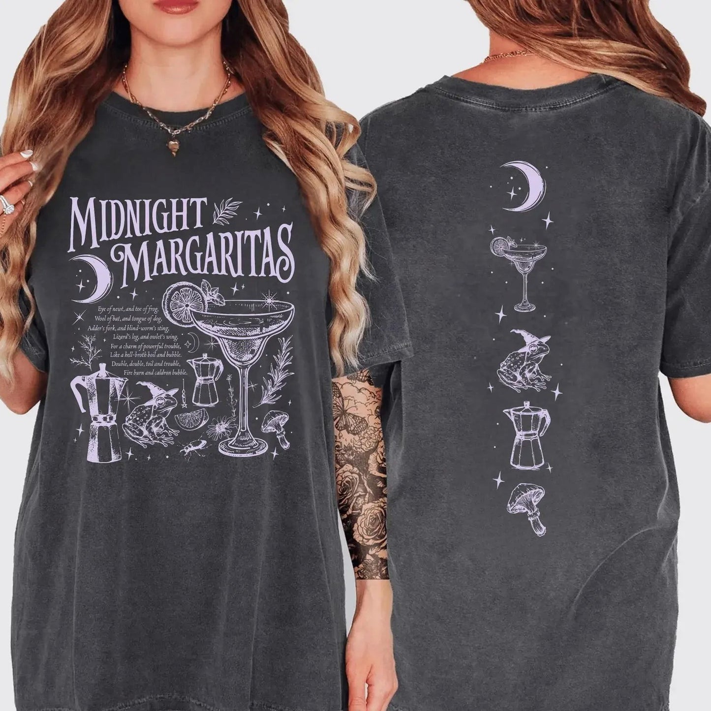 Midnight Margaritas Retro Halloween – Tee, Crewneck & Hoodie