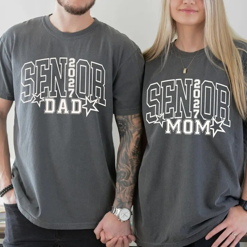 Senior Mom Dad Class of 2027 – Tee, Crewneck & Hoodie