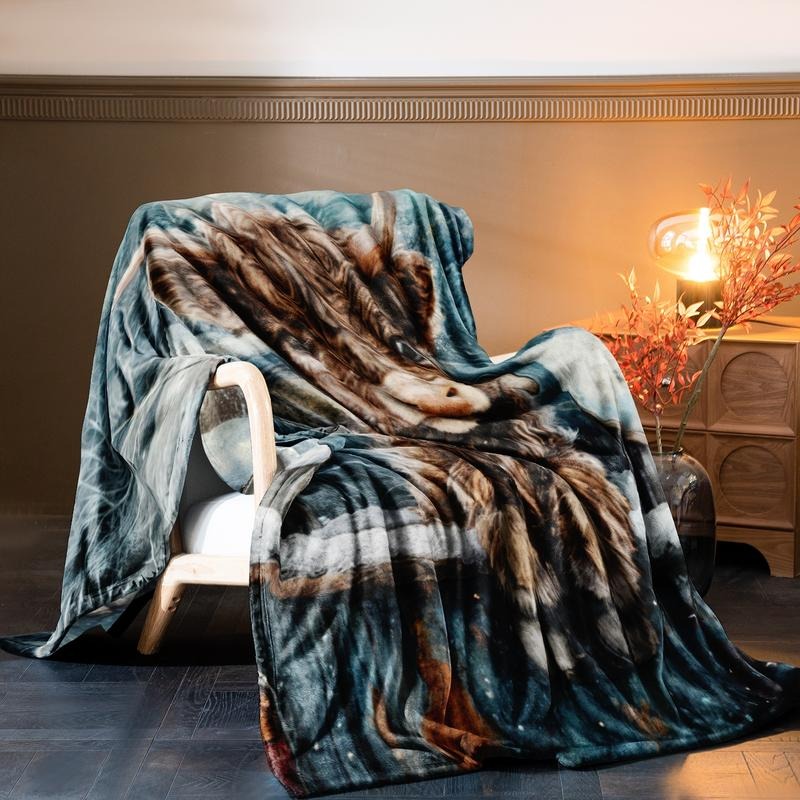 Highland Cow Pattern Flannel Blanket