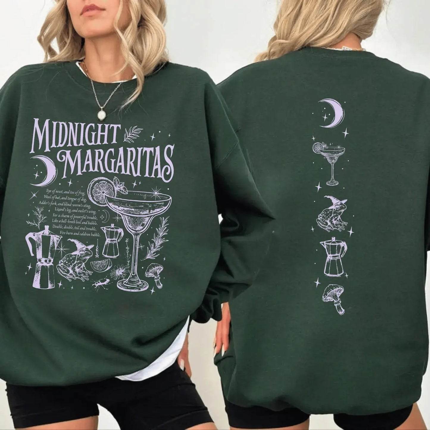 Midnight Margaritas Retro Halloween – Tee, Crewneck & Hoodie