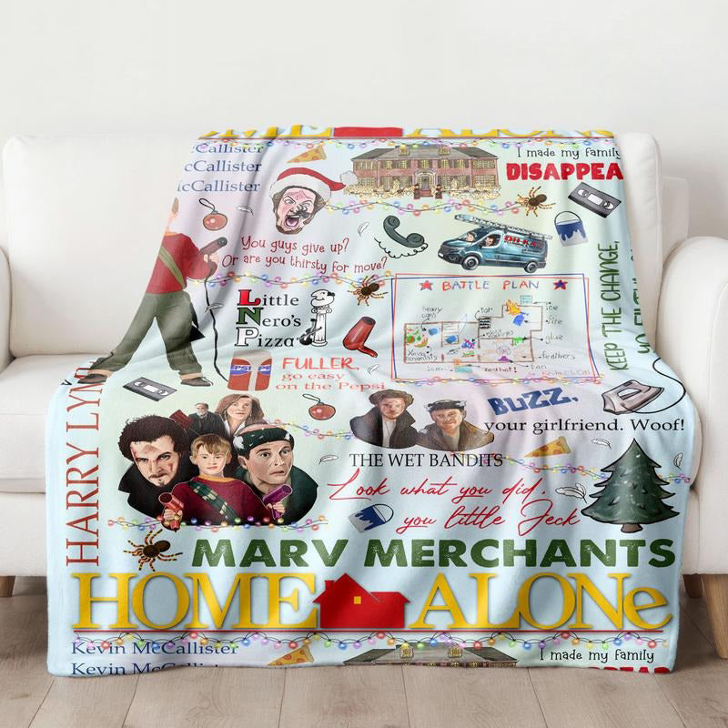 Home Alone Themed Christmas Blanket