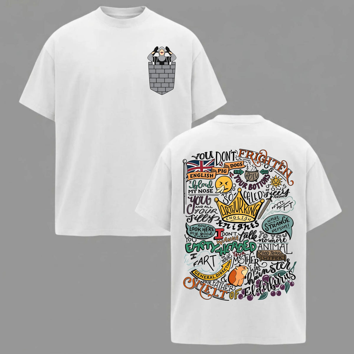 Retro Comedy Quotes Collage Graphic – Tee, Crewneck & Hoodie