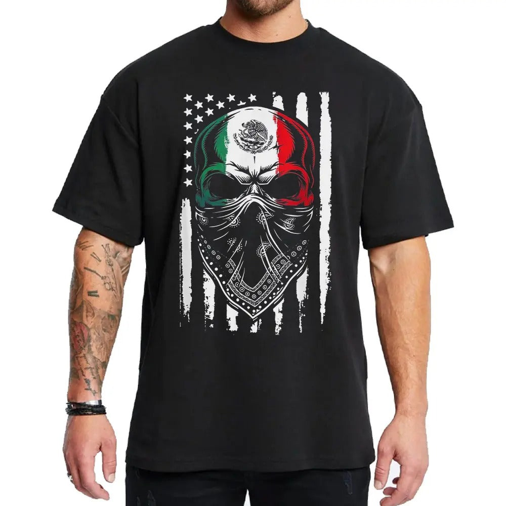 Mexican Skull Graphic Chicano Heritage Bandana – Tee, Crewneck & Hoodie