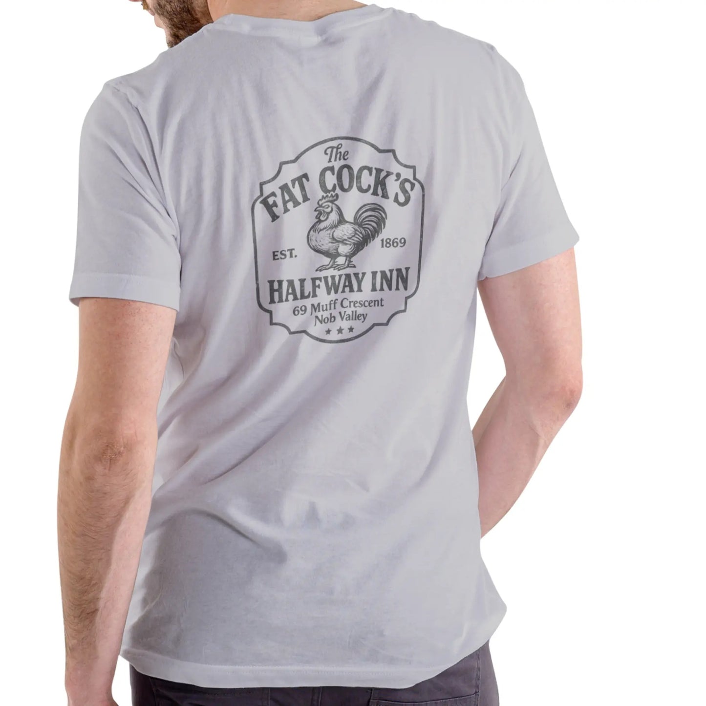 Fat Halfway Inn Funny Graphic – Tee, Crewneck & Hoodie