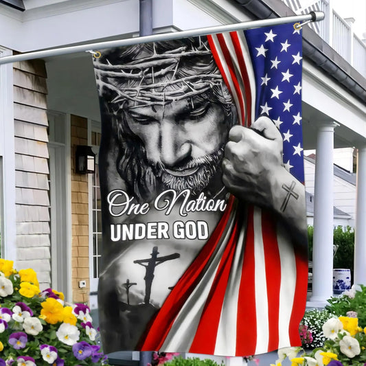 One Nation Under God Christian Jesus Flag