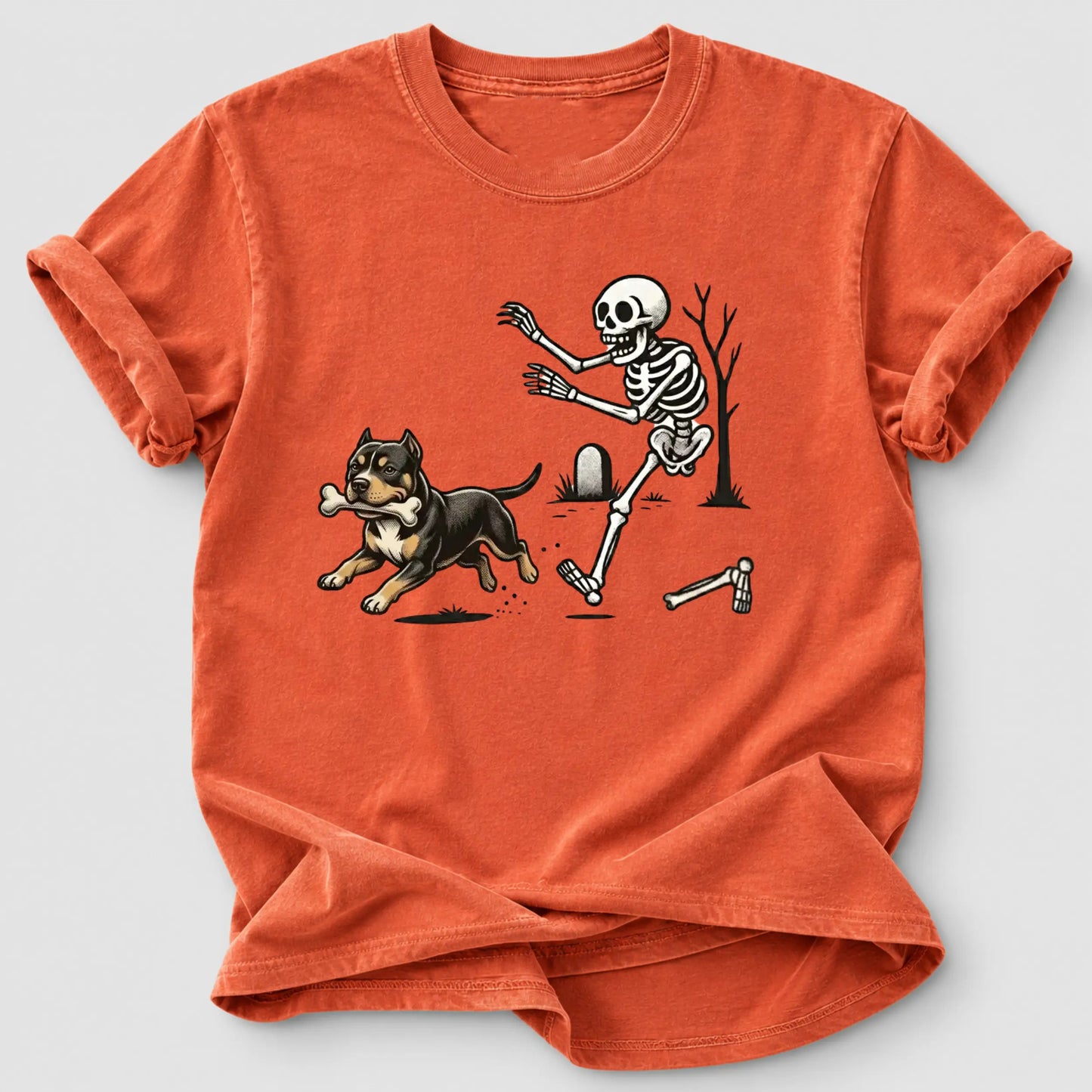 Dog Breeds Skeleton Funny Spooky Season – Tee, Crewneck & Hoodie